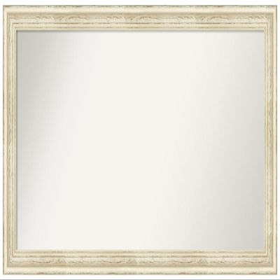 Amanti Art White Bathroom Mirror for Over Sink, 26x50 Custom Made Country White Wash Rectangle Vanity Mirror, Oversize Country Rustic Wood Frame, Hangs Horizonally and Vertically, Wall Decor