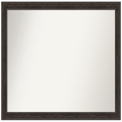 Amanti Art Brown Bathroom Mirror for Over Sink, 33x46 Custom Made Shipwreck Greywash Narrow Rectangle Vanity Mirror, Oversize Traditional Wood Frame, Hangs Horizonally and Vertically, Wall Decor