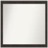 Amanti Art Brown Bathroom Mirror for Over Sink, 33x46 Custom Made Shipwreck Greywash Narrow Rectangle Vanity Mirror, Oversize Traditional Wood Frame, Hangs Horizonally and Vertically, Wall Decor view 1