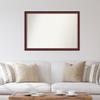 Amanti Art Brown Bathroom Mirror for Over Sink, 32x45 Custom Made Rubino Cherry Scoop Rectangle Vanity Mirror, Oversize Traditional Wood Frame, Hangs Horizonally and Vertically, Wall Decor view 4