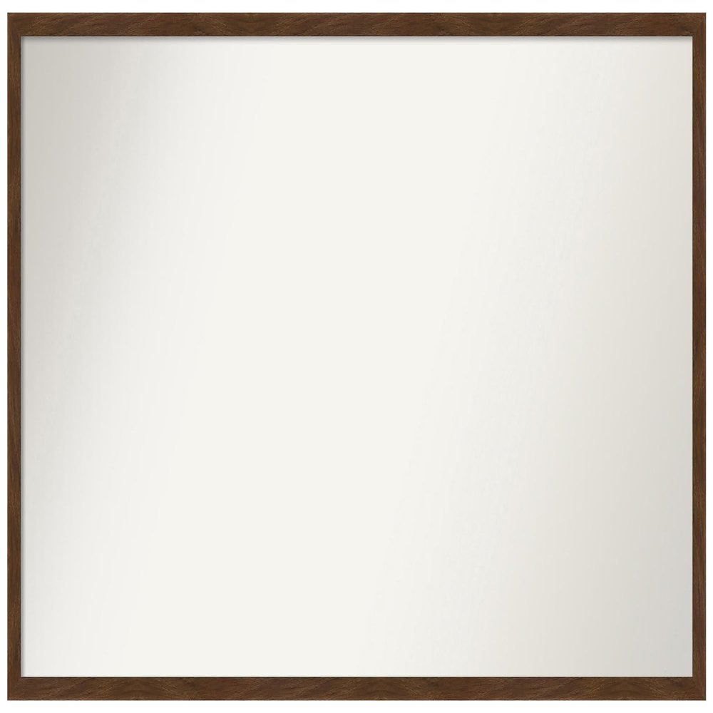 Amanti Art Brown Bathroom Mirror for Over Sink, 23x41 Custom Made Carlisle Brown Narrow Rectangle Vanity Mirror, Large Country Rustic Wood Frame, Hangs Horizonally and Vertically, Wall Decor