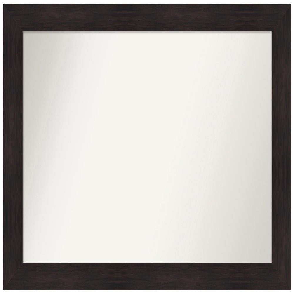 Amanti Art Brown Bathroom Mirror for Over Sink, 33x46 Custom Made Furniture Espresso Rectangle Vanity Mirror, X-Large Casual Wood Frame, Hangs Horizonally and Vertically, Wall Decor