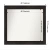 Amanti Art Brown Bathroom Mirror for Over Sink, 33x46 Custom Made Furniture Espresso Rectangle Vanity Mirror, X-Large Casual Wood Frame, Hangs Horizonally and Vertically, Wall Decor view 3