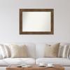 Amanti Art Brown Bathroom Mirror for Over Sink, 30x40 Custom Made Alexandria Rustic Brown Rectangle Vanity Mirror, Large Country Rustic Wood Frame, Hangs Horizonally and Vertically, Wall Decor view 4