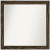 Amanti Art Brown Bathroom Mirror for Over Sink, 34x39 Custom Made Fencepost Brown Narrow Rectangle Vanity Mirror, Large Country Rustic Wood Frame, Hangs Horizonally and Vertically, Wall Decor view 1