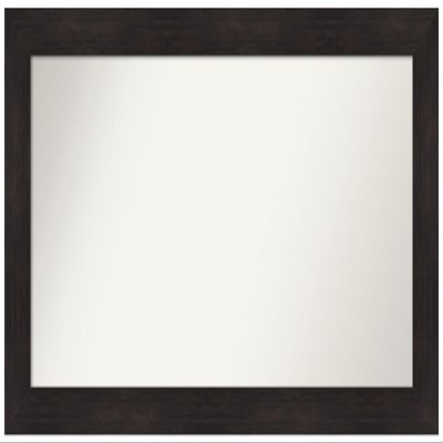 Amanti Art Brown Bathroom Mirror for Over Sink, 28x52 Custom Made Furniture Espresso Rectangle Vanity Mirror, Oversize Casual Wood Frame, Hangs Horizonally and Vertically, Wall Decor