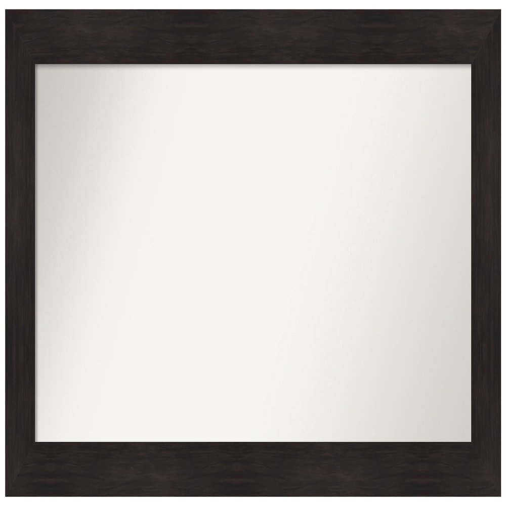 Amanti Art Brown Bathroom Mirror for Over Sink, 28x52 Custom Made Furniture Espresso Rectangle Vanity Mirror, Oversize Casual Wood Frame, Hangs Horizonally and Vertically, Wall Decor