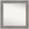 Amanti Art Grey Bathroom Mirror for Over Sink, 25x25 Custom Made Regis Barnwood Grey Square Vanity Mirror, Medium Country Rustic Wood Frame, Hangs Horizonally and Vertically, Wall Decor view 1