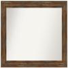 Amanti Art Brown Bathroom Mirror for Over Sink, 32x40 Custom Made Alexandria Rustic Brown Rectangle Vanity Mirror, Large Country Rustic Wood Frame, Hangs Horizonally and Vertically, Wall Decor view 1