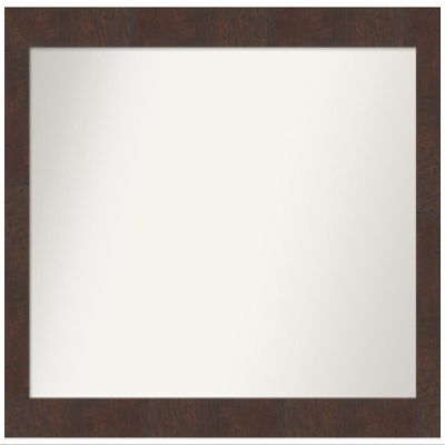 Amanti Art Brown Bathroom Mirror for Over Sink, 31x51 Custom Made Wildwood Brown Rectangle Vanity Mirror, Oversize Country Rustic Wood Frame, Hangs Horizonally and Vertically, Wall Decor