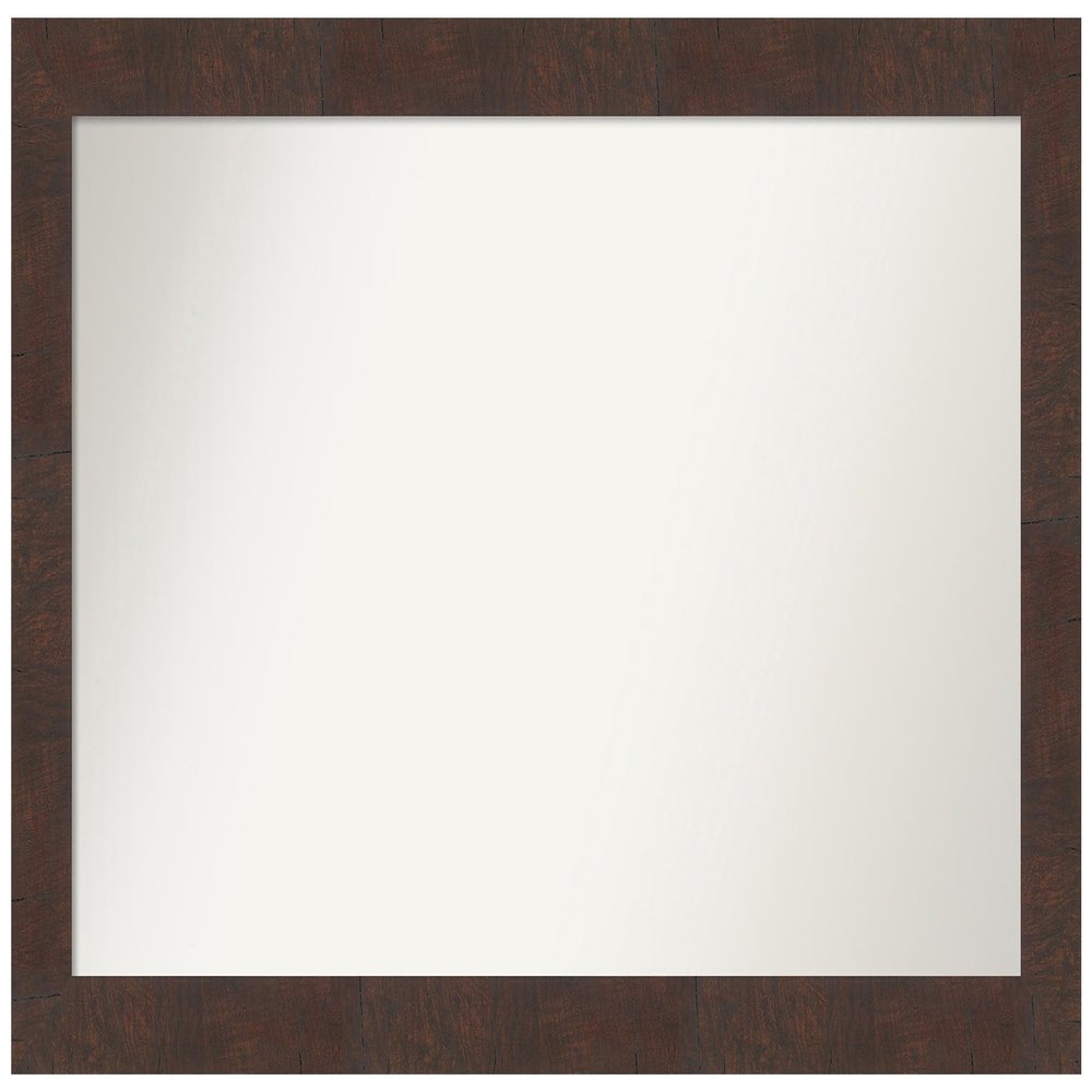 Amanti Art Brown Bathroom Mirror for Over Sink, 31x51 Custom Made Wildwood Brown Rectangle Vanity Mirror, Oversize Country Rustic Wood Frame, Hangs Horizonally and Vertically, Wall Decor