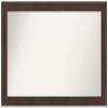 Amanti Art Brown Bathroom Mirror for Over Sink, 31x51 Custom Made Wildwood Brown Rectangle Vanity Mirror, Oversize Country Rustic Wood Frame, Hangs Horizonally and Vertically, Wall Decor view 1