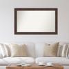 Amanti Art Brown Bathroom Mirror for Over Sink, 31x51 Custom Made Wildwood Brown Rectangle Vanity Mirror, Oversize Country Rustic Wood Frame, Hangs Horizonally and Vertically, Wall Decor view 4