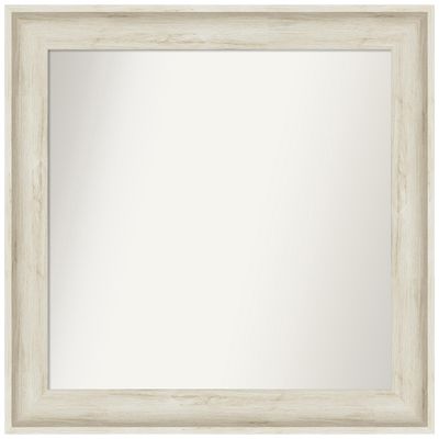 Amanti Art Ivory Bathroom Mirror for Over Sink, 26x27 Custom Made Regal Birch Cream Rectangle Vanity Mirror, Medium Traditional Wood Frame, Hangs Horizonally and Vertically, Wall Decor
