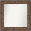 Amanti Art Brown Bathroom Mirror for Over Sink, 29x30 Custom Made Bridge Brown Rectangle Vanity Mirror, Medium Country Rustic Wood Frame, Hangs Horizonally and Vertically, Wall Decor view 1