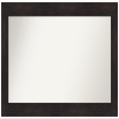Amanti Art Brown Bathroom Mirror for Over Sink, 26x52 Custom Made Furniture Espresso Rectangle Vanity Mirror, Oversize Casual Wood Frame, Hangs Horizonally and Vertically, Wall Decor