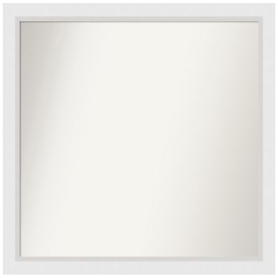 Amanti Art White Bathroom Mirror for Over Sink, 35x38 Custom Made Blanco White Rectangle Vanity Mirror, X-Large Modern Wood Frame, Hangs Horizonally and Vertically, Wall Decor