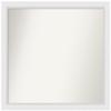 Amanti Art White Bathroom Mirror for Over Sink, 35x38 Custom Made Blanco White Rectangle Vanity Mirror, X-Large Modern Wood Frame, Hangs Horizonally and Vertically, Wall Decor view 1