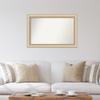 Amanti Art Gold Bathroom Mirror for Over Sink, 27x41 Custom Made Elegant Brushed Honey Rectangle Vanity Mirror, Large Casual Wood Frame, Hangs Horizonally and Vertically, Wall Decor view 4