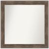 Amanti Art Brown Bathroom Mirror for Over Sink, 31x33 Custom Made Hardwood Mocha Rectangle Vanity Mirror, Large Country Rustic Wood Frame, Hangs Horizonally and Vertically, Wall Decor view 1
