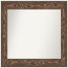 Amanti Art Brown Bathroom Mirror for Over Sink, 26x34 Custom Made Bridge Brown Rectangle Vanity Mirror, Medium Country Rustic Wood Frame, Hangs Horizonally and Vertically, Wall Decor view 1