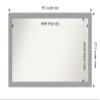 Amanti Art Silver Bathroom Mirror for Over Sink, 27x47 Custom Made Brushed Nickel Rectangle Vanity Mirror, Oversize Modern Wood Frame, Hangs Horizonally and Vertically, Wall Decor view 4