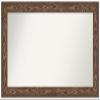 Amanti Art Brown Bathroom Mirror for Over Sink, 29x52 Custom Made Bridge Brown Rectangle Vanity Mirror, Oversize Country Rustic Wood Frame, Hangs Horizonally and Vertically, Wall Decor view 1