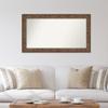 Amanti Art Brown Bathroom Mirror for Over Sink, 29x52 Custom Made Bridge Brown Rectangle Vanity Mirror, Oversize Country Rustic Wood Frame, Hangs Horizonally and Vertically, Wall Decor view 4