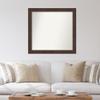 Amanti Art Brown Bathroom Mirror for Over Sink, 37x39 Custom Made Wildwood Brown Rectangle Vanity Mirror, X-Large Country Rustic Wood Frame, Hangs Horizonally and Vertically, Wall Decor view 4