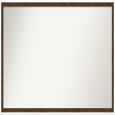 Amanti Art Brown Bathroom Mirror for Over Sink, 21x45 Custom Made Carlisle Brown Narrow Rectangle Vanity Mirror, Oversize Country Rustic Wood Frame, Hangs Horizonally and Vertically, Wall Decor