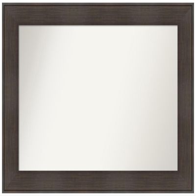 Amanti Art Brown Bathroom Mirror for Over Sink, 29x40 Custom Made William Rustic Woodgrain Rectangle Vanity Mirror, Large Casual Wood Frame, Hangs Horizonally and Vertically, Wall Decor