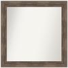 Amanti Art Brown Bathroom Mirror for Over Sink, 30x31 Custom Made Hardwood Mocha Rectangle Vanity Mirror, Large Country Rustic Wood Frame, Hangs Horizonally and Vertically, Wall Decor view 1