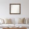 Amanti Art Brown Bathroom Mirror for Over Sink, 30x31 Custom Made Hardwood Mocha Rectangle Vanity Mirror, Large Country Rustic Wood Frame, Hangs Horizonally and Vertically, Wall Decor view 4