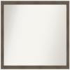 Amanti Art Brown Bathroom Mirror for Over Sink, 33x41 Custom Made Hardwood Mocha Narrow Rectangle Vanity Mirror, X-Large Country Rustic Wood Frame, Hangs Horizonally and Vertically, Wall Decor view 1