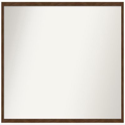 Amanti Art Brown Bathroom Mirror for Over Sink, 24x39 Custom Made Carlisle Brown Narrow Rectangle Vanity Mirror, Large Country Rustic Wood Frame, Hangs Horizonally and Vertically, Wall Decor