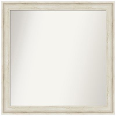 Amanti Art Ivory Bathroom Mirror for Over Sink, 34x35 Custom Made Regal Birch Cream Rectangle Vanity Mirror, Large Traditional Wood Frame, Hangs Horizonally and Vertically, Wall Decor