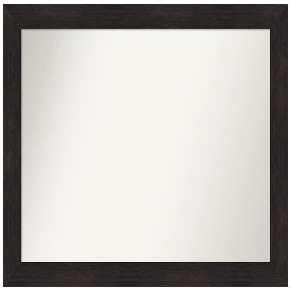 Amanti Art Brown Bathroom Mirror for Over Sink, 36x50 Custom Made Furniture Espresso Rectangle Vanity Mirror, Oversize Casual Wood Frame, Hangs Horizonally and Vertically, Wall Decor