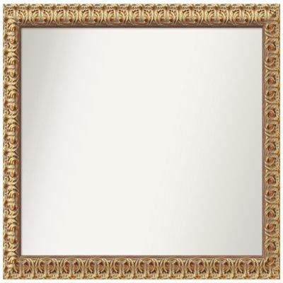 Amanti Art Gold Bathroom Mirror for Over Sink, 23x31 Custom Made Florentine Gold Rectangle Vanity Mirror, Medium Traditional Wood Frame, Hangs Horizonally and Vertically, Wall Decor