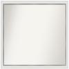 Amanti Art White Bathroom Mirror for Over Sink, 34x43 Custom Made Eva White Silver Narrow Rectangle Vanity Mirror, X-Large Modern Wood Frame, Hangs Horizonally and Vertically, Wall Decor view 1