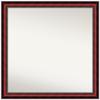 Amanti Art Brown Bathroom Mirror for Over Sink, 27x27 Custom Made Rubino Cherry Scoop Square Vanity Mirror, Medium Traditional Wood Frame, Hangs Horizonally and Vertically, Wall Decor view 1