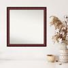 Amanti Art Brown Bathroom Mirror for Over Sink, 27x27 Custom Made Rubino Cherry Scoop Square Vanity Mirror, Medium Traditional Wood Frame, Hangs Horizonally and Vertically, Wall Decor view 4