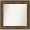 Amanti Art Brown Bathroom Mirror for Over Sink, 28x32 Custom Made Alexandria Rustic Brown Rectangle Vanity Mirror, Medium Country Rustic Wood Frame, Hangs Horizonally and Vertically, Wall Decor view 1