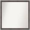 Amanti Art Brown Bathroom Mirror for Over Sink, 32x37 Custom Made Hardwood Chocolate Narrow Rectangle Vanity Mirror, Large Country Rustic Wood Frame, Hangs Horizonally and Vertically, Wall Decor view 1