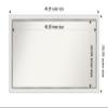 Amanti Art White Bathroom Mirror for Over Sink, 25x49 Custom Made Eva White Silver Narrow Rectangle Vanity Mirror, Oversize Modern Wood Frame, Hangs Horizonally and Vertically, Wall Decor view 4