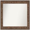 Amanti Art Brown Bathroom Mirror for Over Sink, 30x38 Custom Made Bridge Brown Rectangle Vanity Mirror, Large Country Rustic Wood Frame, Hangs Horizonally and Vertically, Wall Decor view 1
