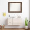 Amanti Art Brown Bathroom Mirror for Over Sink, 30x38 Custom Made Bridge Brown Rectangle Vanity Mirror, Large Country Rustic Wood Frame, Hangs Horizonally and Vertically, Wall Decor view 4
