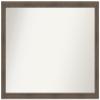 Amanti Art Brown Bathroom Mirror for Over Sink, 28x39 Custom Made Hardwood Mocha Narrow Rectangle Vanity Mirror, Large Country Rustic Wood Frame, Hangs Horizonally and Vertically, Wall Decor view 1