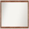 Amanti Art Brown Bathroom Mirror for Over Sink, 26x49 Custom Made Fresco Light Pecan Rectangle Vanity Mirror, Oversize Country Rustic Wood Frame, Hangs Horizonally and Vertically, Wall Decor view 1