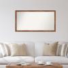 Amanti Art Brown Bathroom Mirror for Over Sink, 26x49 Custom Made Fresco Light Pecan Rectangle Vanity Mirror, Oversize Country Rustic Wood Frame, Hangs Horizonally and Vertically, Wall Decor view 4