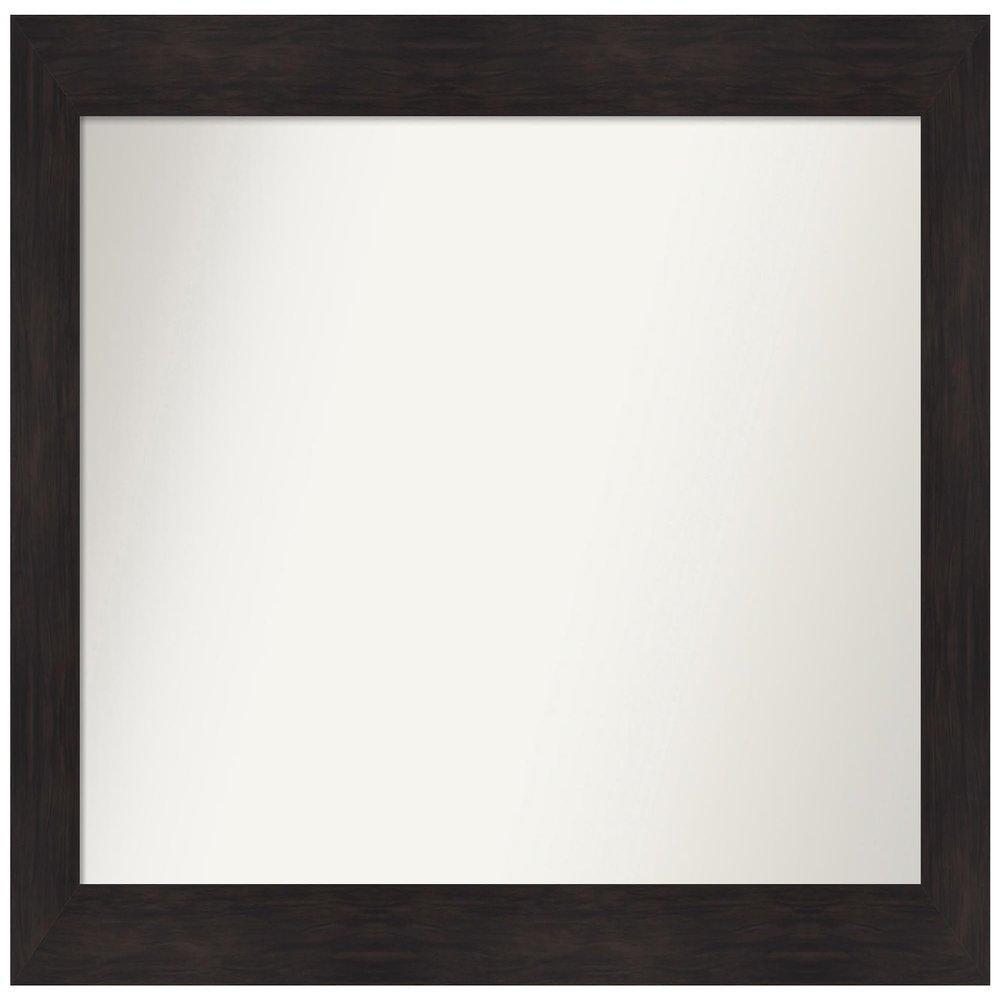 Amanti Art Brown Bathroom Mirror for Over Sink, 30x44 Custom Made Furniture Espresso Rectangle Vanity Mirror, Large Casual Wood Frame, Hangs Horizonally and Vertically, Wall Decor